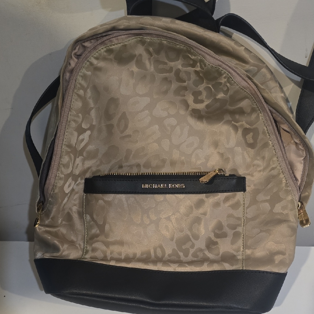 Michael Kors Leopard Print and Black Men's Backpack